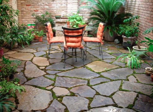 Flagstone Backyard Patio