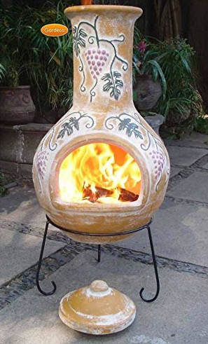 Extra-large-clay-chiminea-125cm-chimenea-with-a-stylish-design-for-heating-your-garden-or-patio-portable-with-metal-stand-by-gardeco