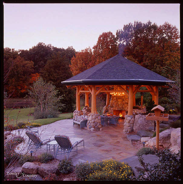 Backyard Firepit And Chiminea Safety, Wooden Gazebo With Fire Pit