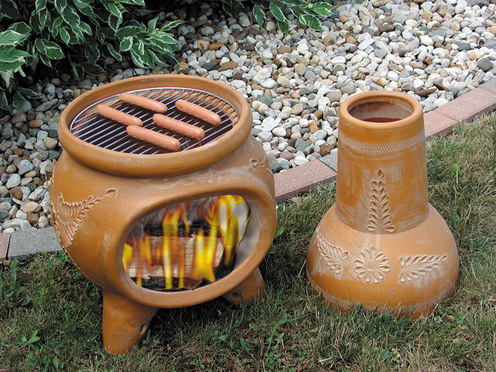 Chiminea Grilling