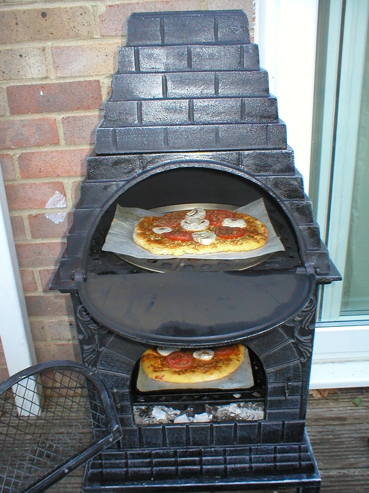 Chiminea With Pizza