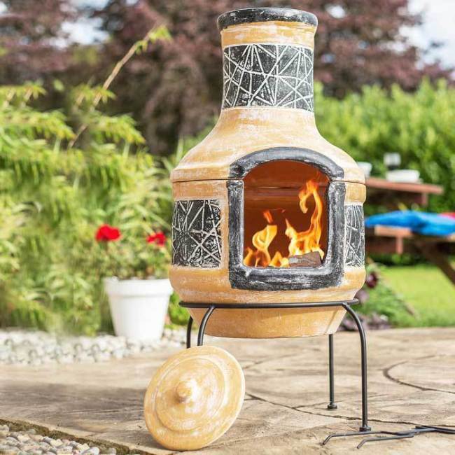 Clay Chiminea BBQBarbecues