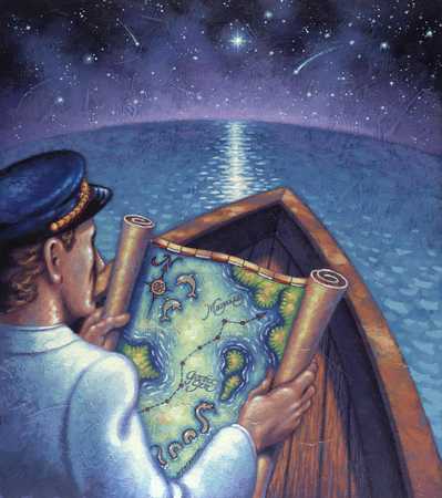 Sailor Using Stars To Navigate