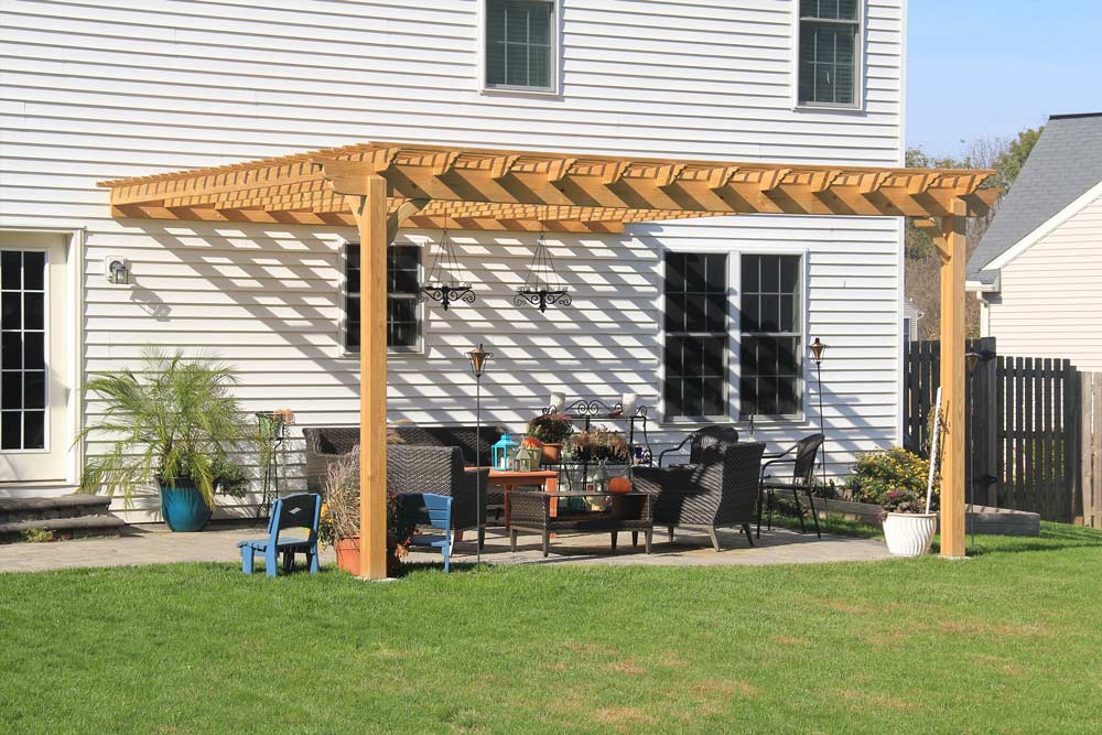 Pergolas can also be attached to your home.
