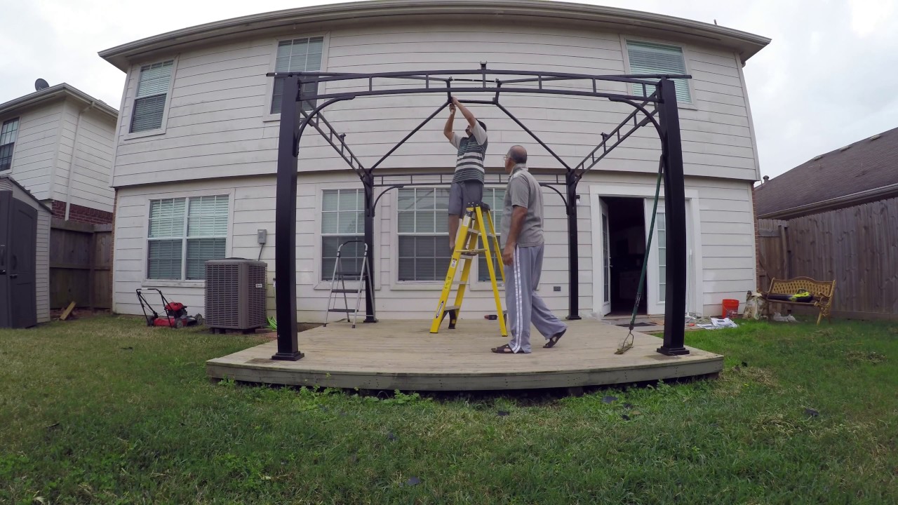 How To Set Up A Gazebo On Grass, How To Put Up Gazebo On Patio