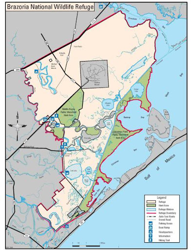 Brazoria Nwr Map