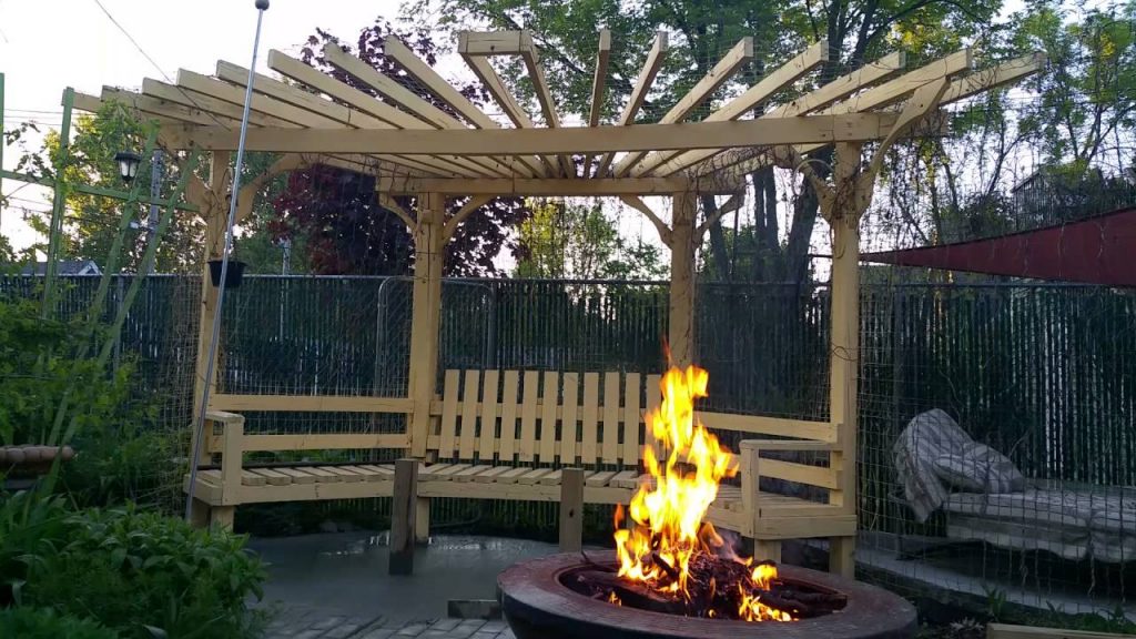 A fire pit in the structure for light and heat