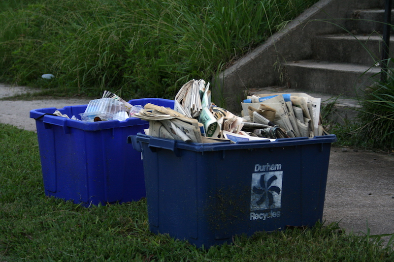 Recycling Bins By Th Curb