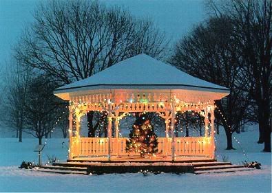 Xmas Hard Top Gazebo Decorated