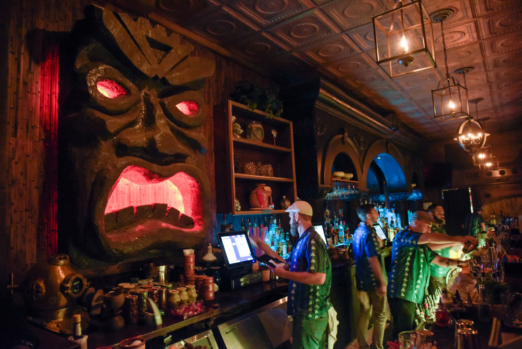 Tiki Bar At Night